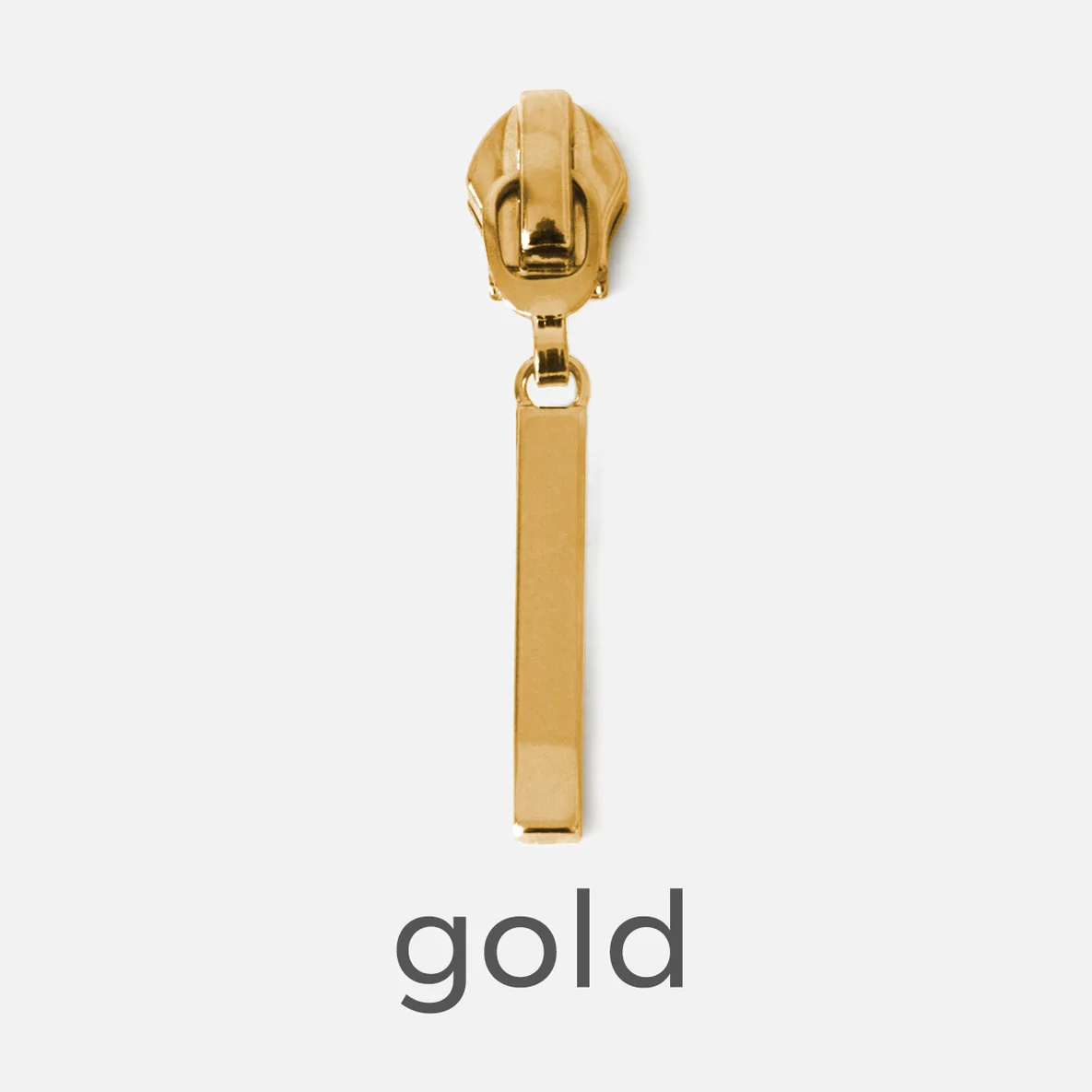 Metall Zipper 4 Stück gold 6,5mm Raupe