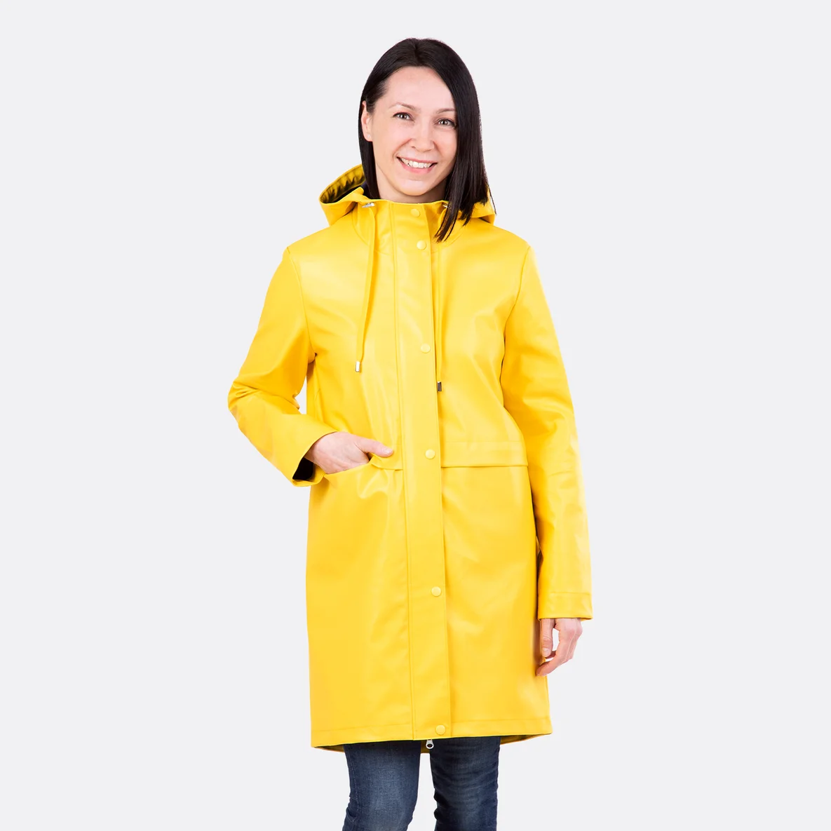 Schnittmuster Friesennerz gelb Druckknoepfe