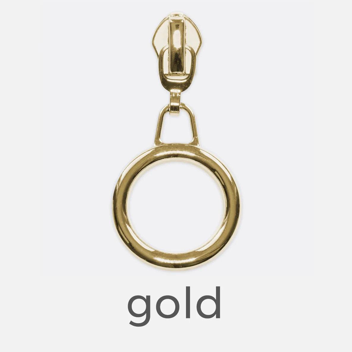 Zipper Ring 6,5 mm Raupe Gold