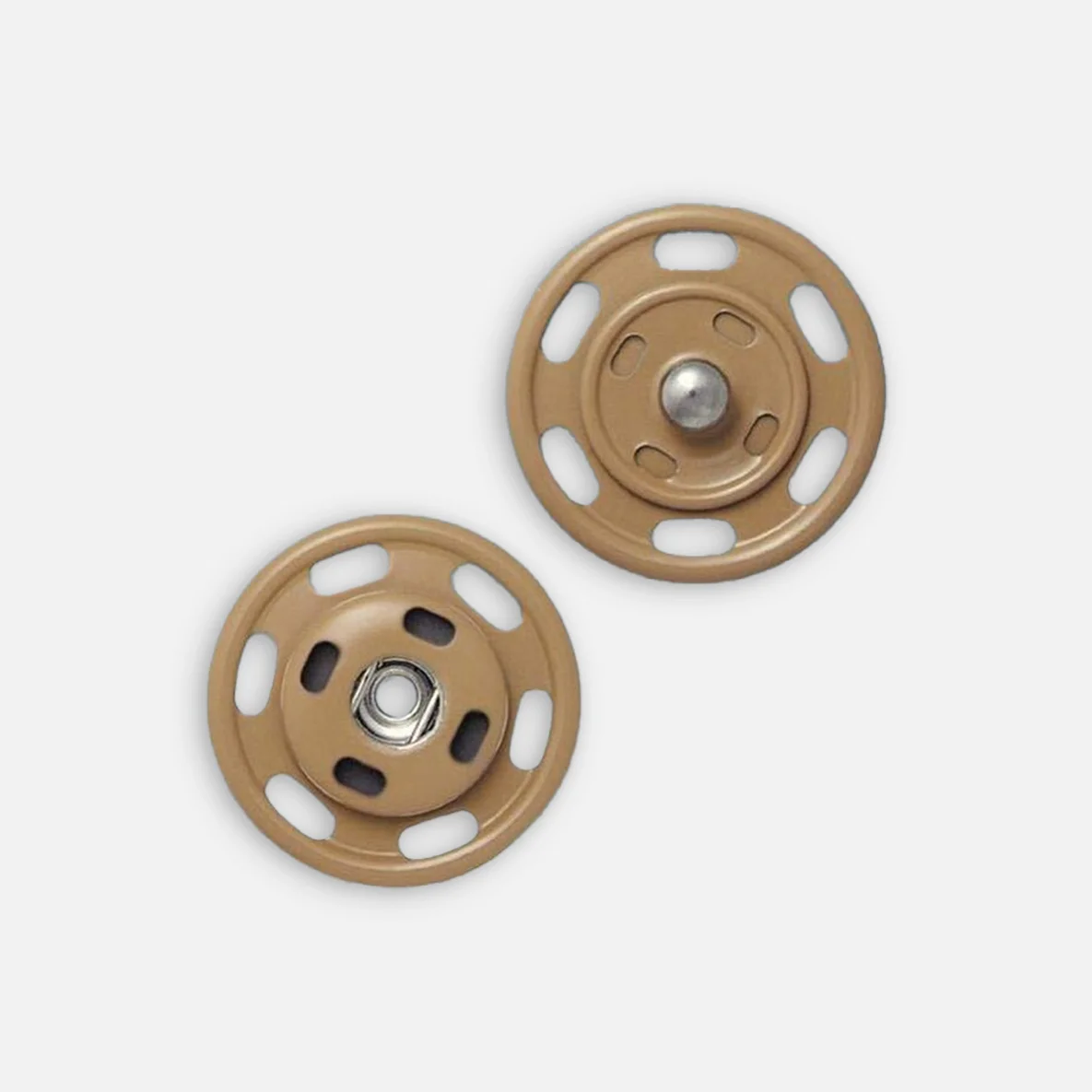 PRYM Druckknöpfe zum annähen, Beige 35mm