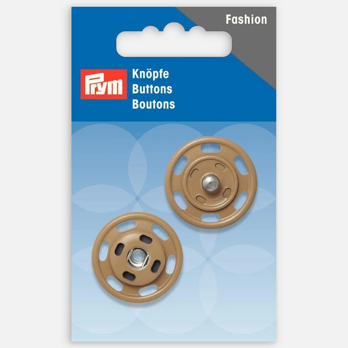 PRYM Druckknöpfe zum annähen, Beige 35mm