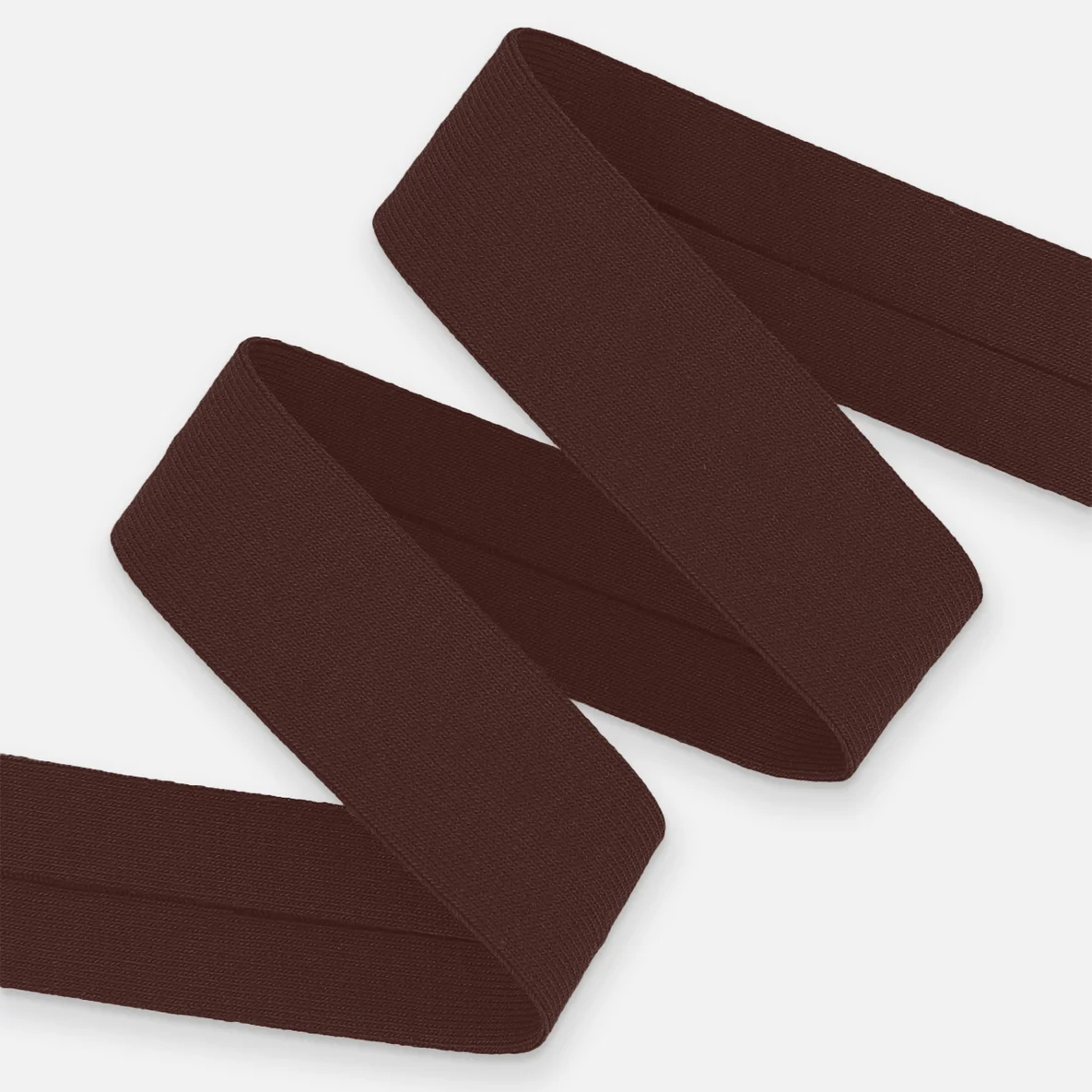 Schrägband Jersey 20mm Dunkelbraun Meterware 