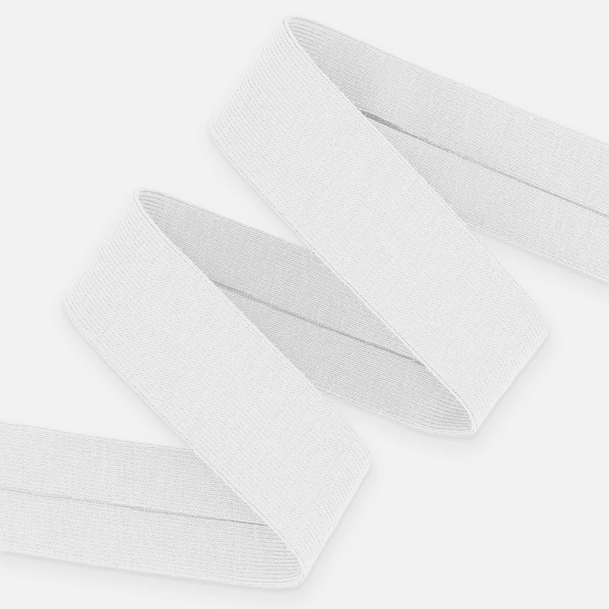 chrägband Jersey 20mm Weiß Meterware