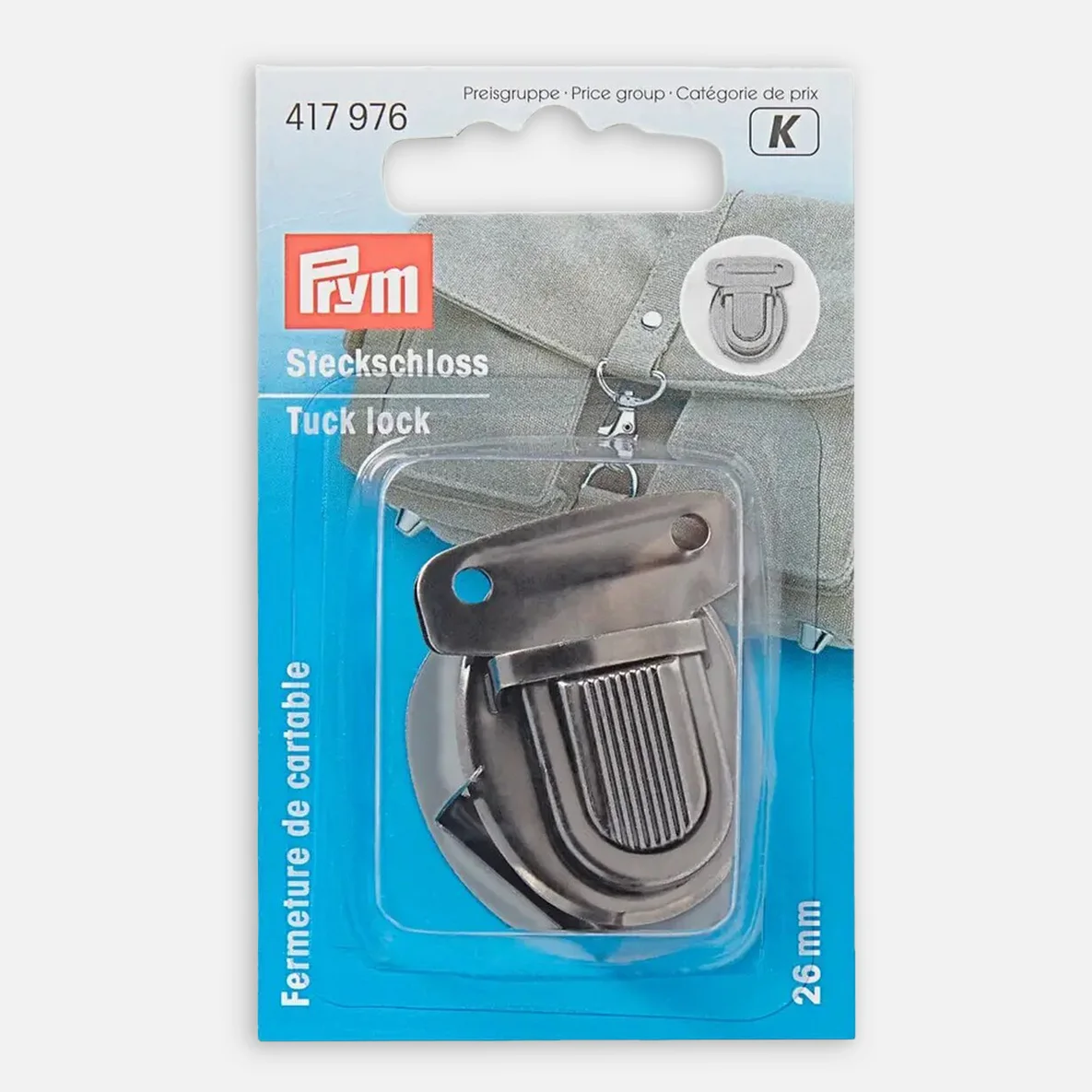 PRYM Steckschloss 26mm Altsilber