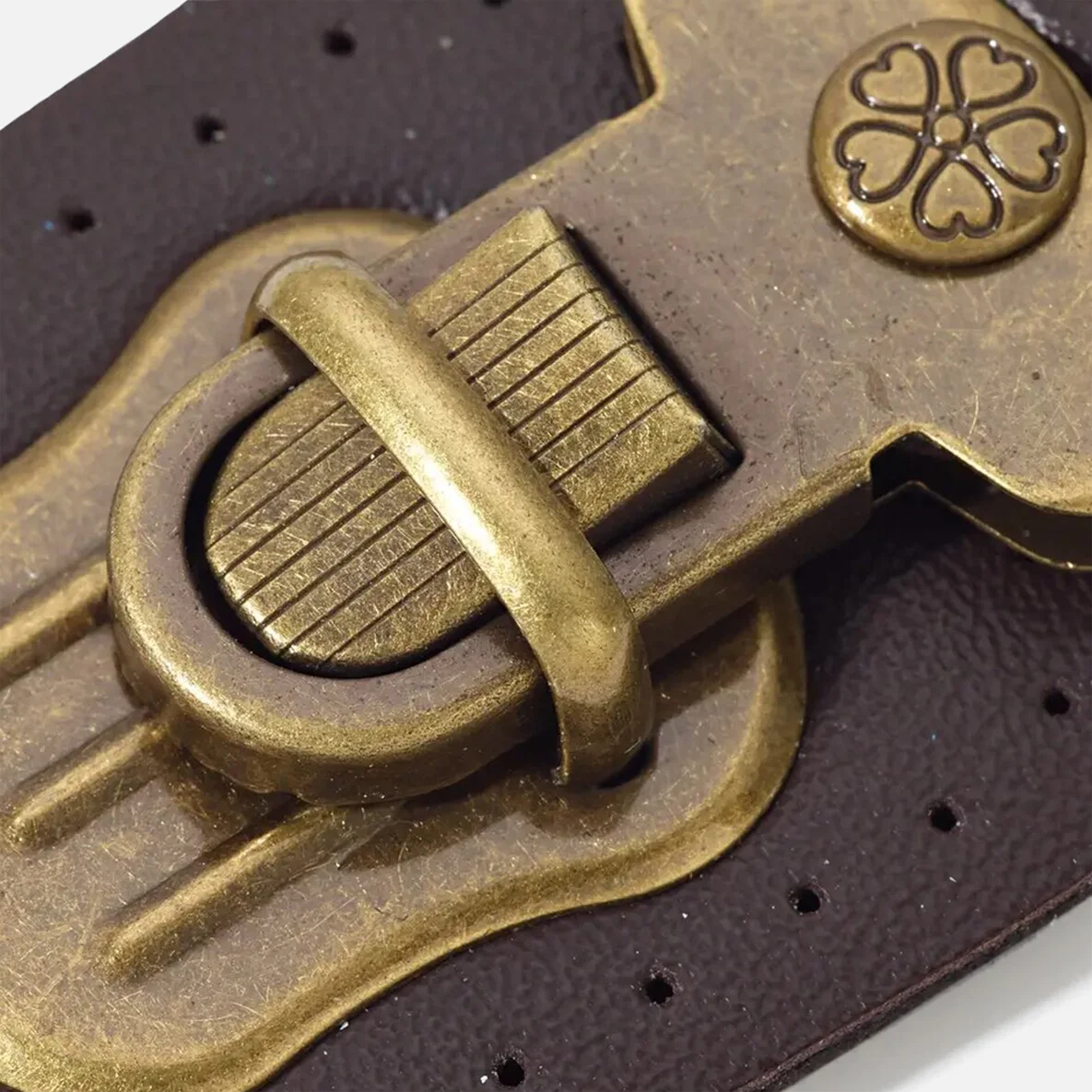 PRYM Steckschloss zum Annähen Braun