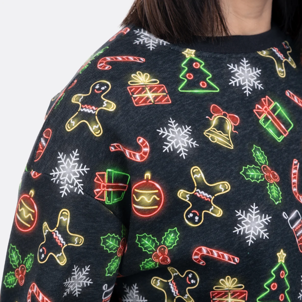 Wintersweat mit Weihnachtsmotiven, Schnittmuster "Erin"