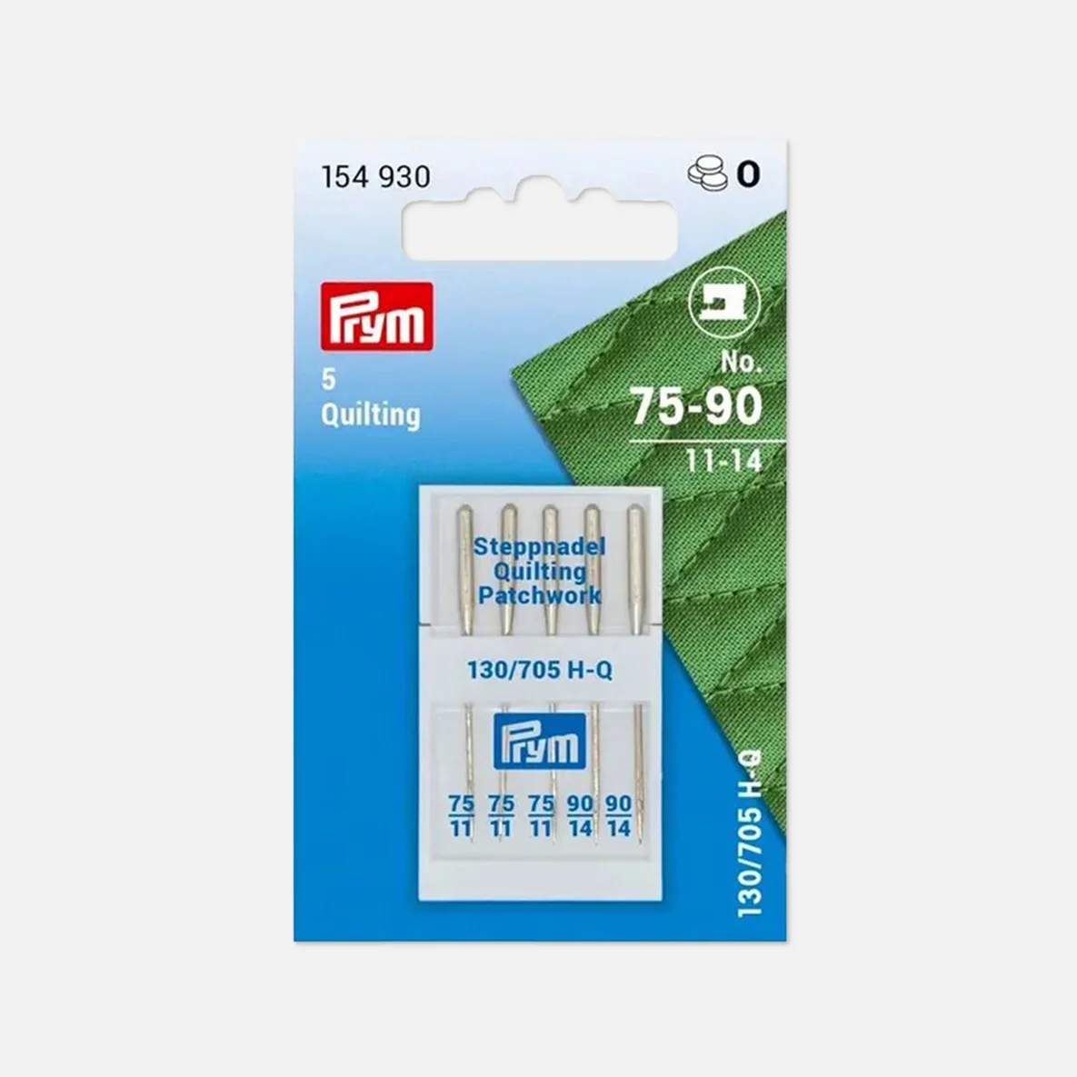 PRYM Nähmaschinennadeln Quilting 75 und 90, 5 Stück