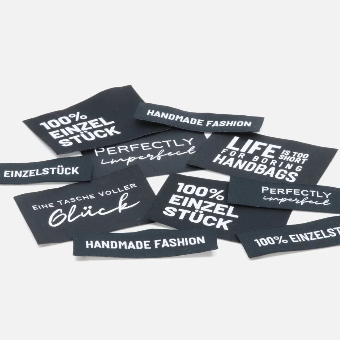 Webetiketten, 10er-Set "Handmade"