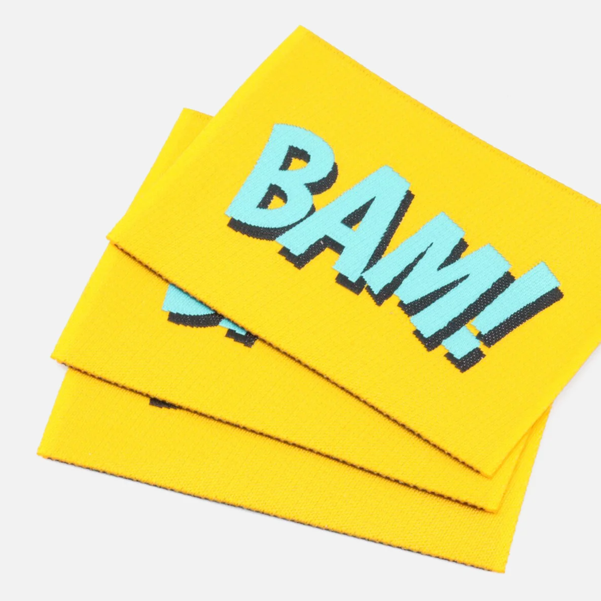 Webetikett "BAM!", 57x38 mm, 3 Stück
