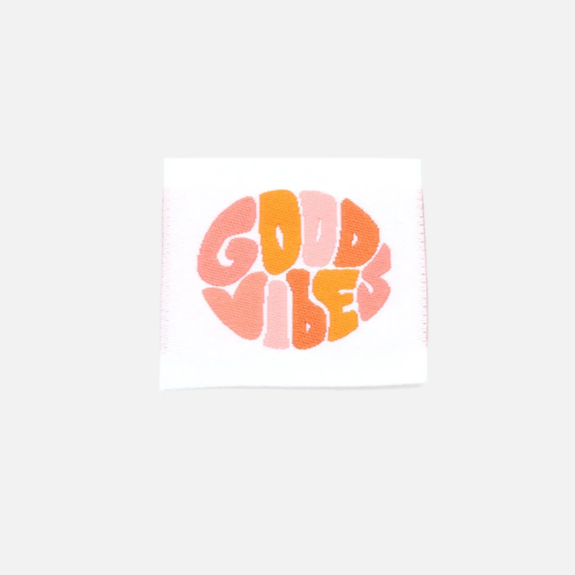 Webetikett "Good Vibes", 30x30 mm, 1 Stück