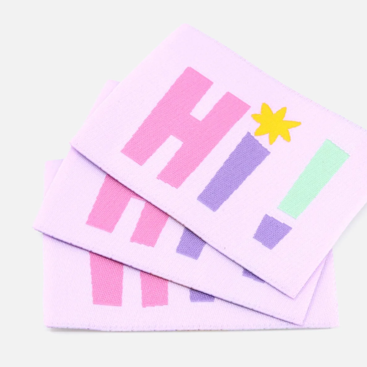 Webetikett "Hi!", 57x38 mm, 3 Stück