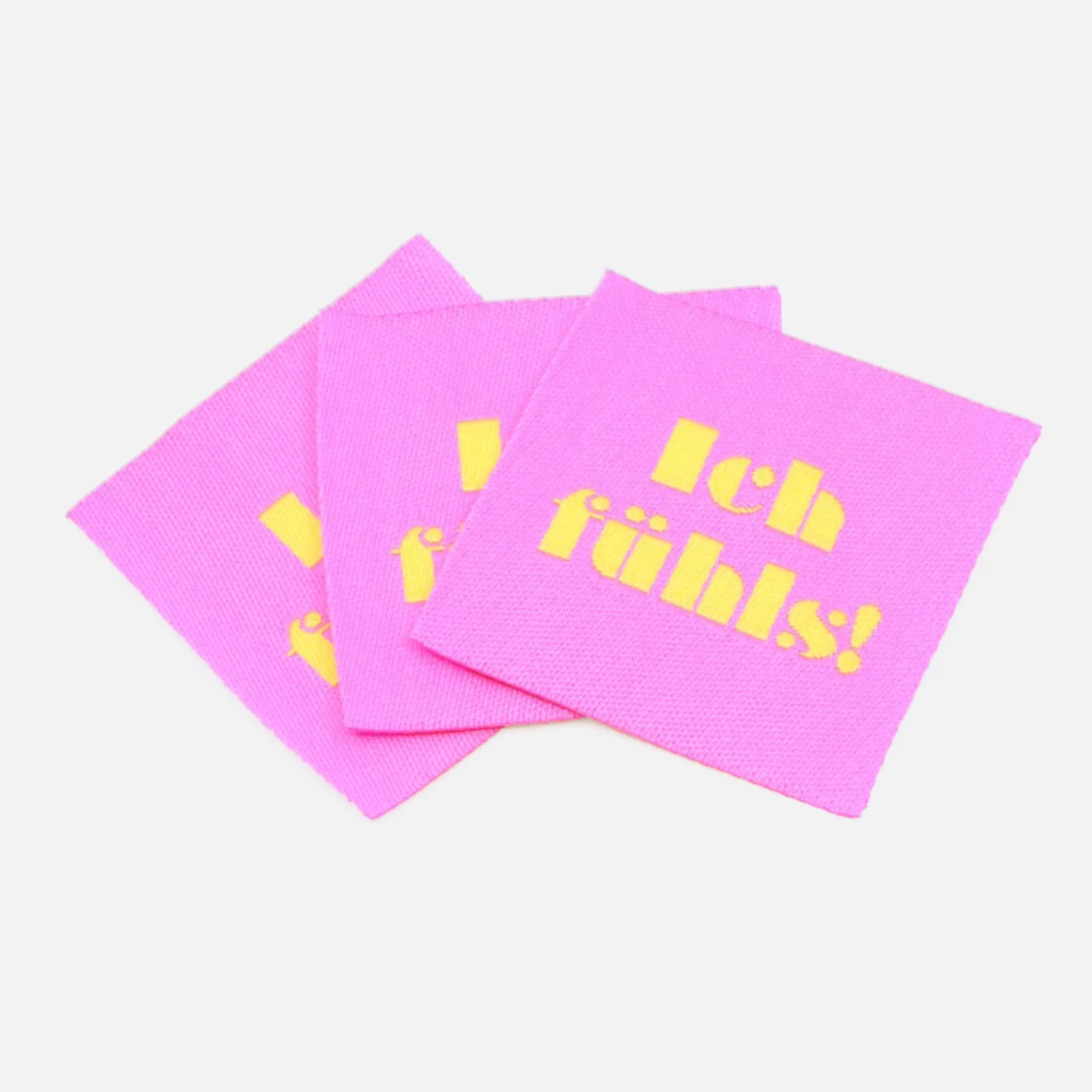 Webetikett "Ich fühls!", 30x30 mm, 3 Stück