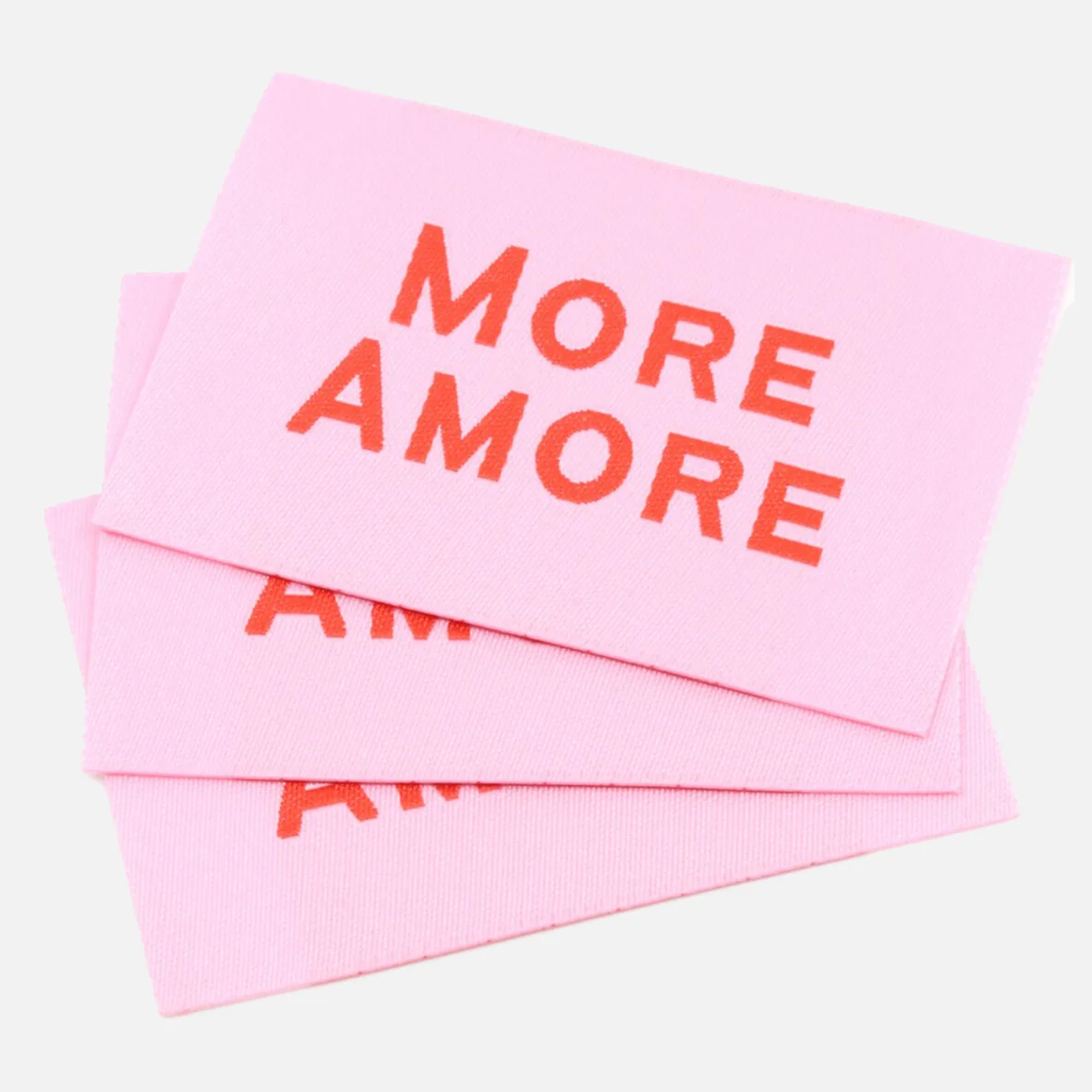 Webetikett "More Amore", 57x38 mm, 3 Stück