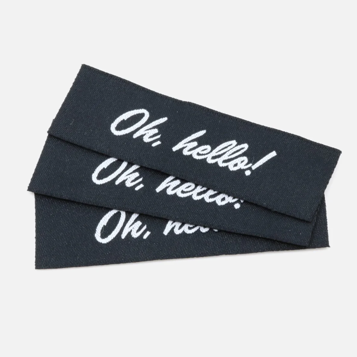 Webetikett "Oh, hello!", 59x15 mm, 3 Stück