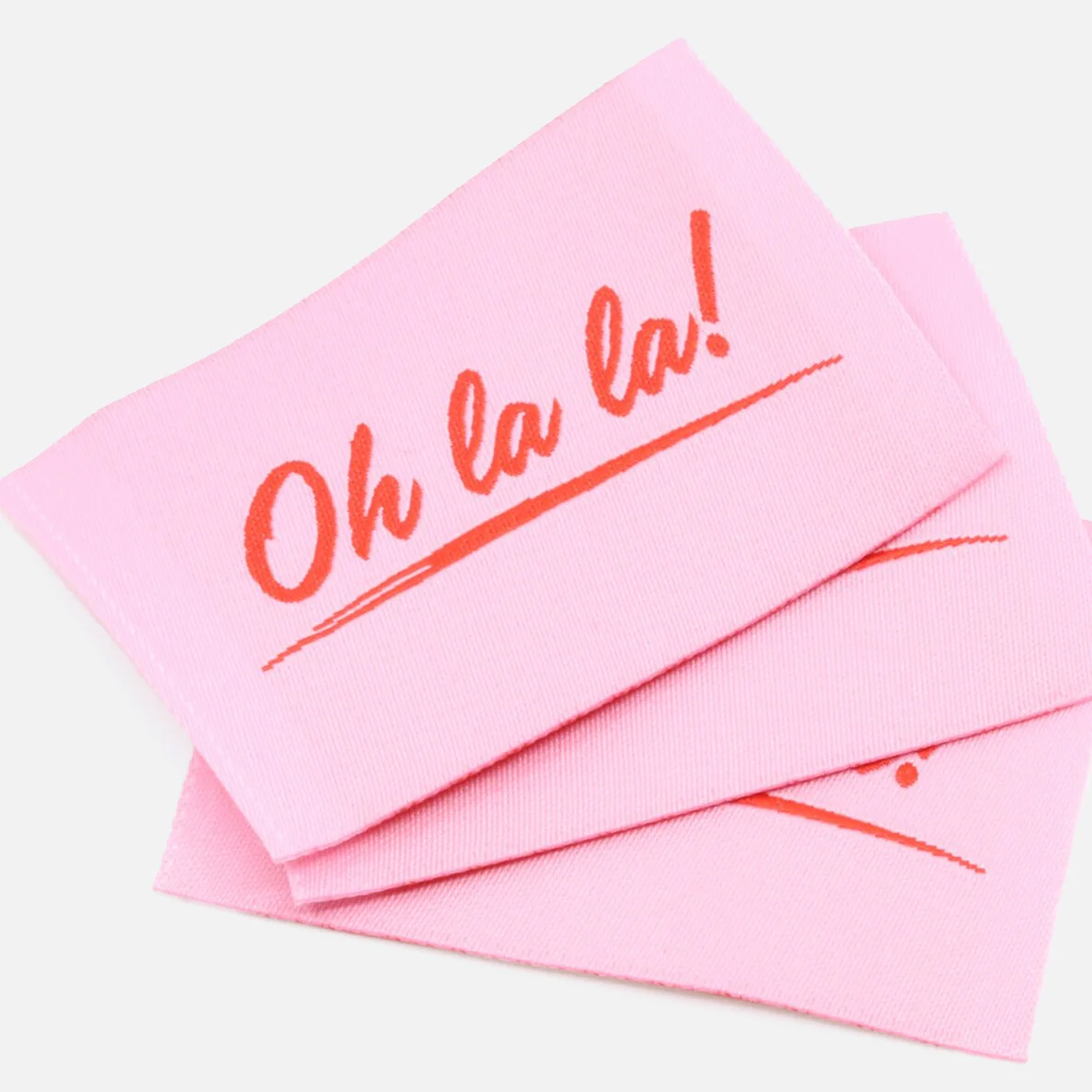 Webetiketten "Oh la la", 57x38 mm, 3 Stück