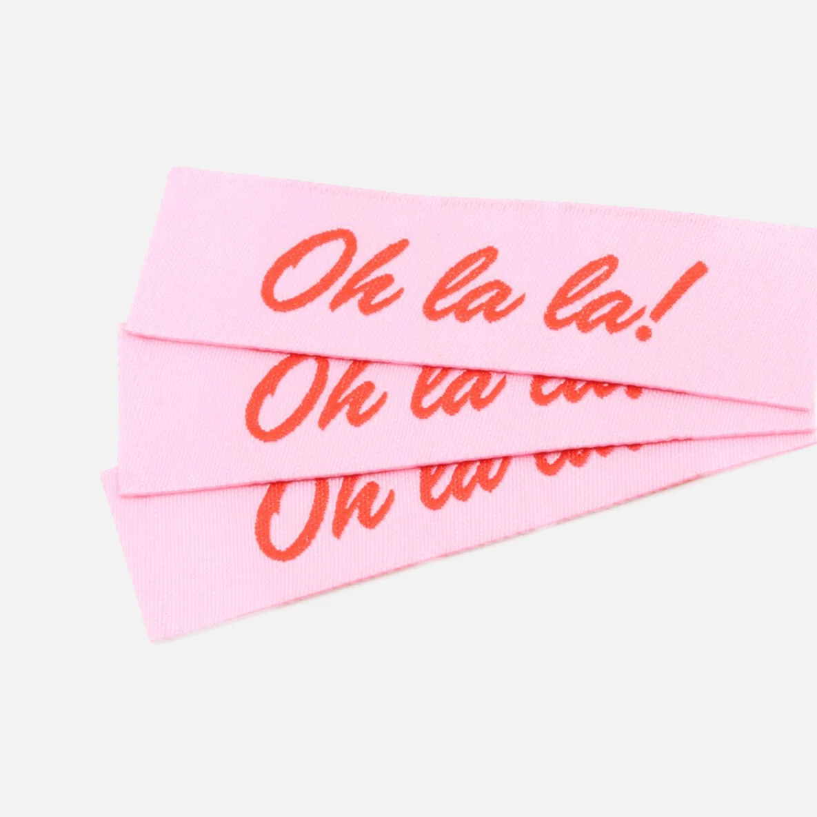 Webetiketten "Oh la la", 59x15 mm, 3 Stück