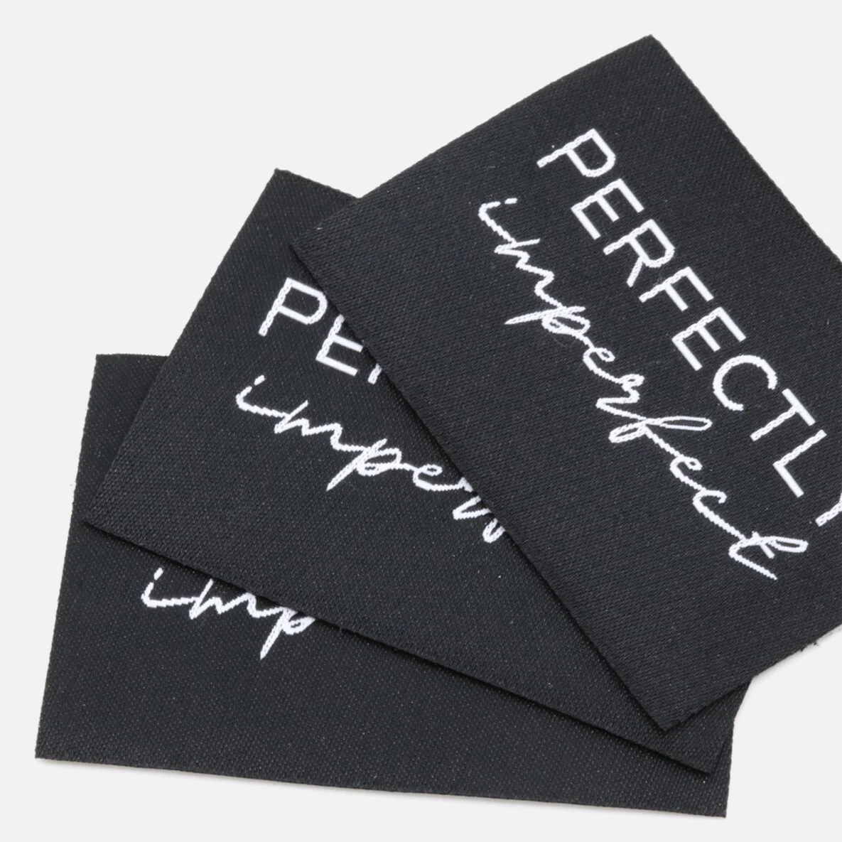 Webetiketten "Perfectly imperfect", 57x38 mm, 3 Stück
