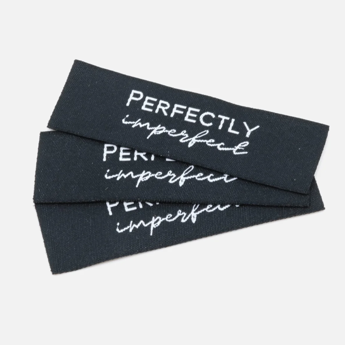 Webetikett "Perfectly imperfect", 59x15 mm, 3 Stück