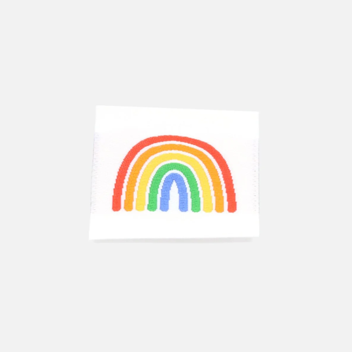 Webetikett "Regenbogen", 30x30 mm, 1 Stück