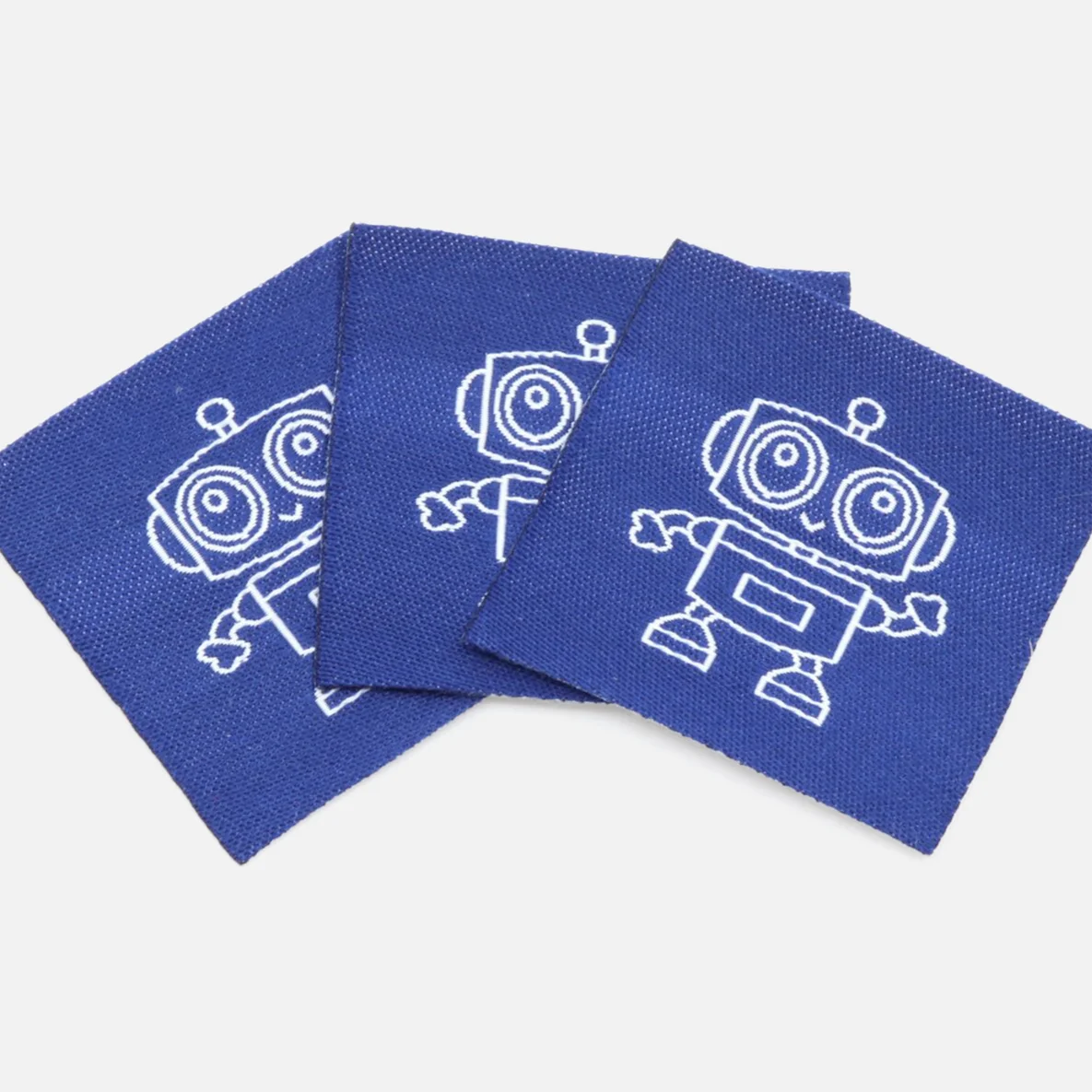 Webetikett "Roboter", 30x30 mm, 3 Stück