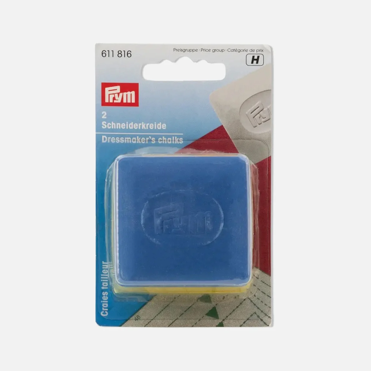 PRYM Schneiderkreide-Platten Gelb/Blau Packung
