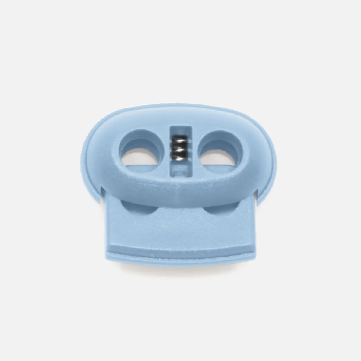 Kordelstopper Kunststoff 2-Loch, Hellblau B20