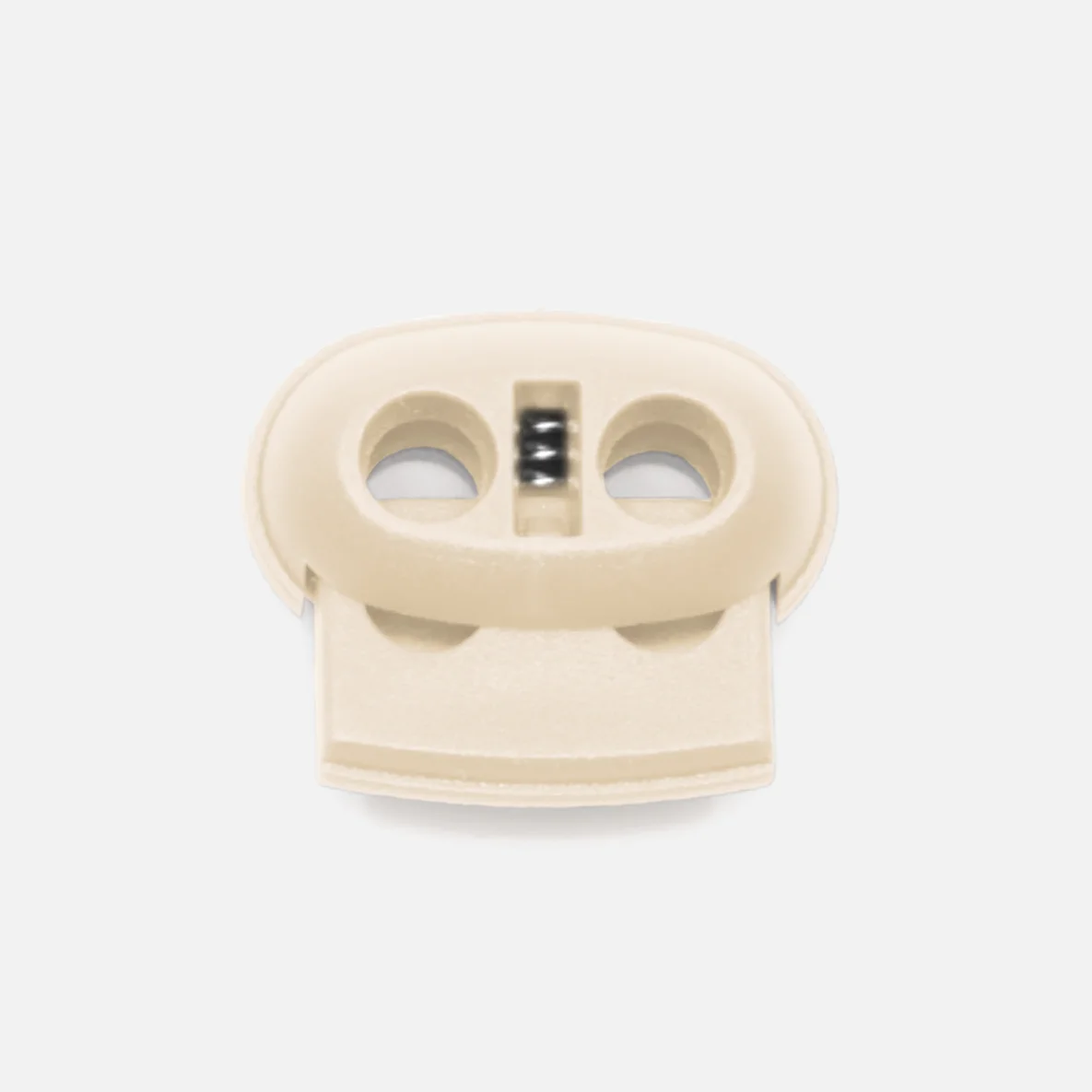 Kordelstopper Kunststoff 2-Loch, Milchweiß D099