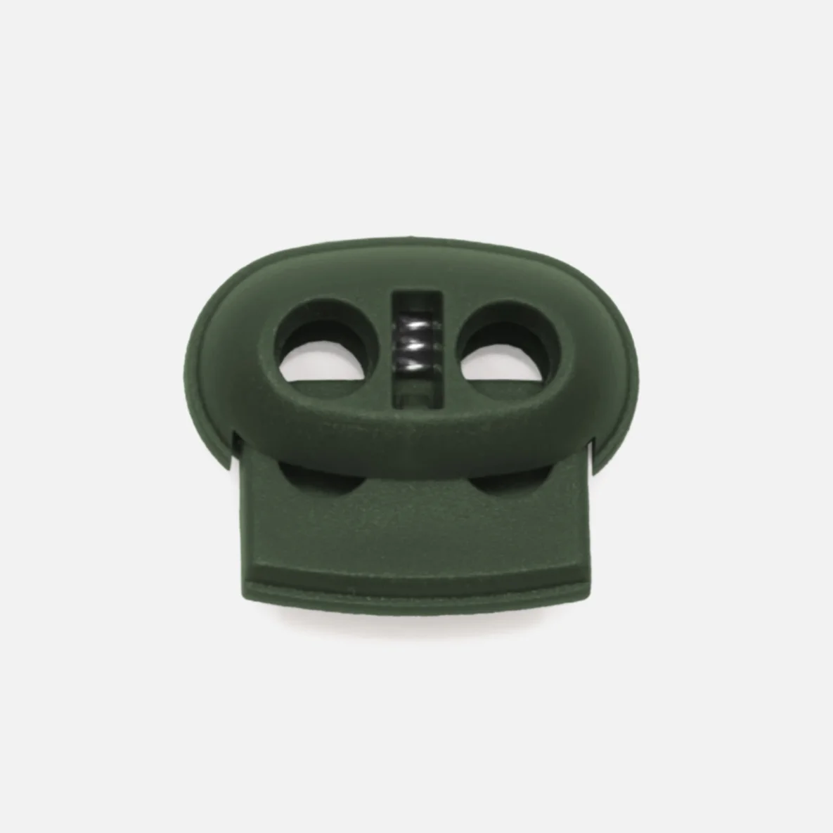 Kordelstopper Kunststoff 2-Loch, Dunkelgrün D190