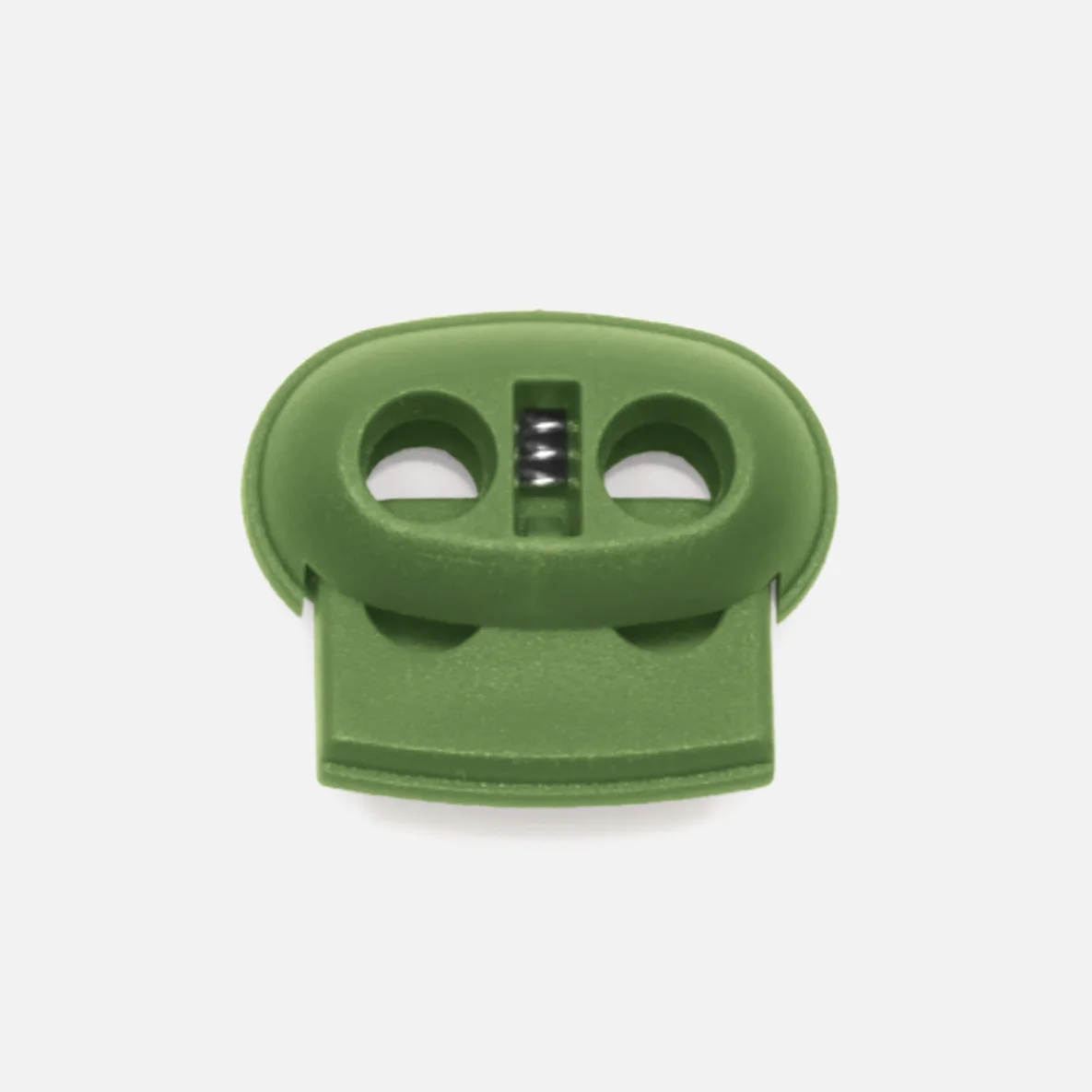 Kordelstopper Kunststoff 2-Loch, Oliv D887