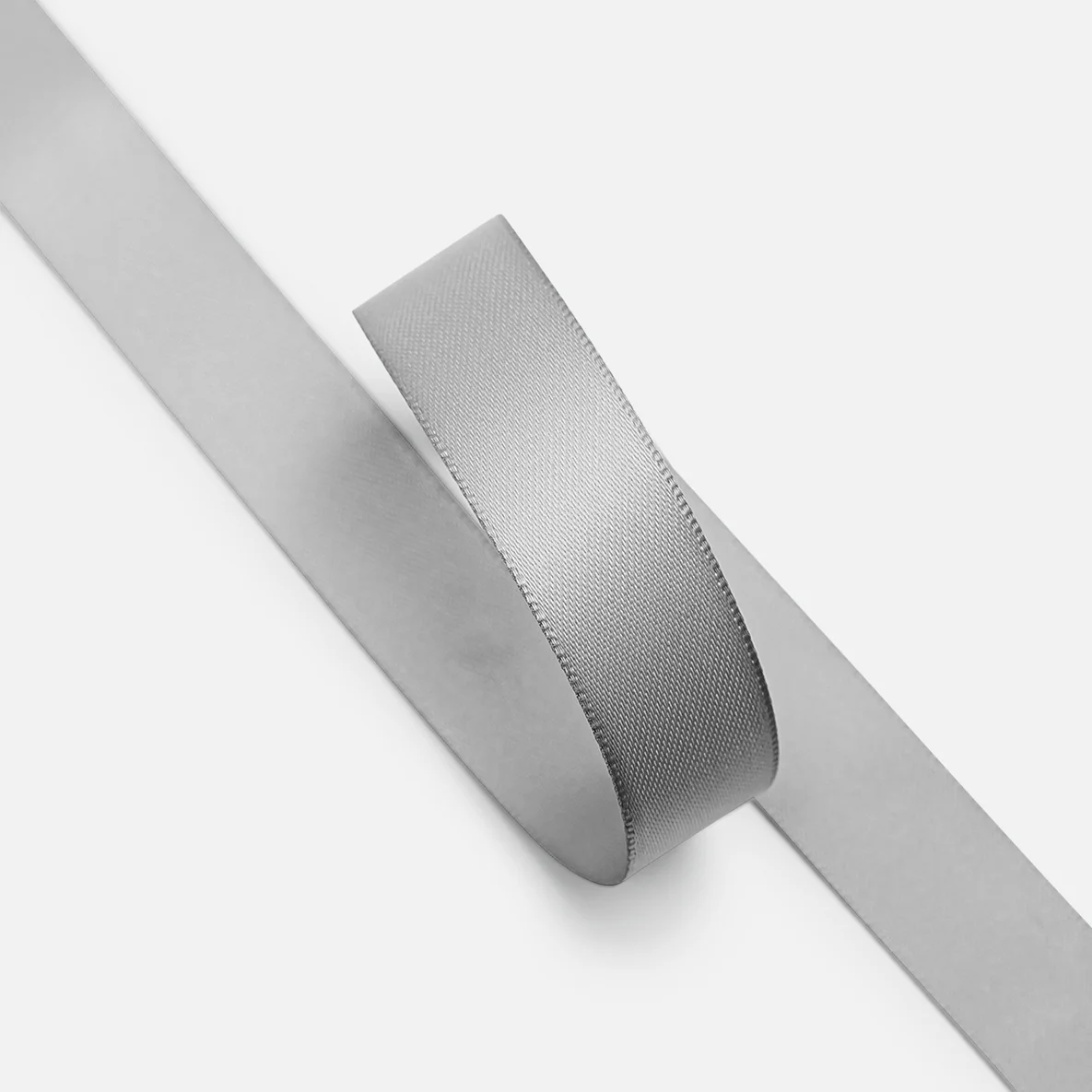 Satinband Mittelgrau