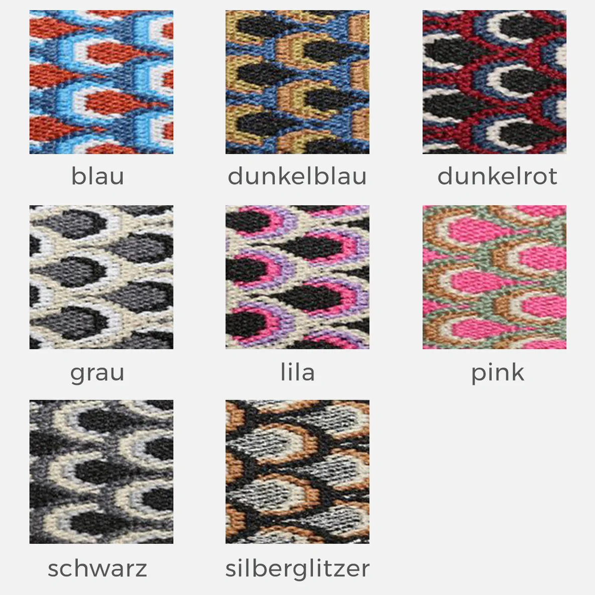 Gurtband 38mm, Schuppen, Meterware, blau, dunkelblau, dunkelrot, grau, lila, pink, schwarz, silberglitzer