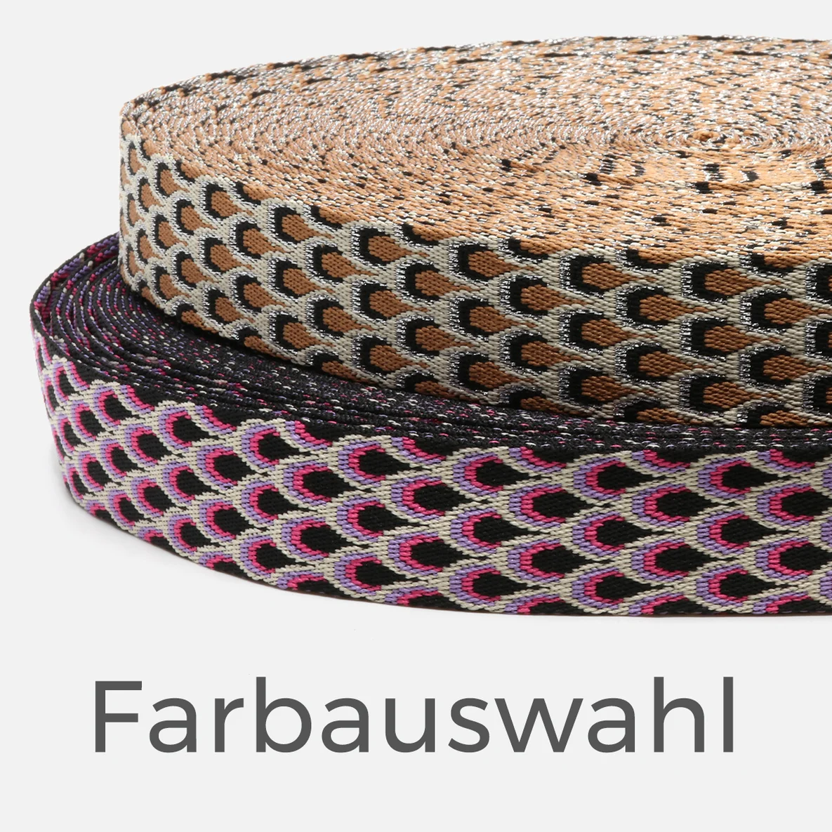 Gurtband 38mm, Schuppen, Meterware