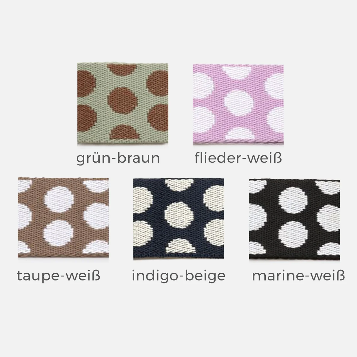 Gurtband Dots, 38mm, Meterware