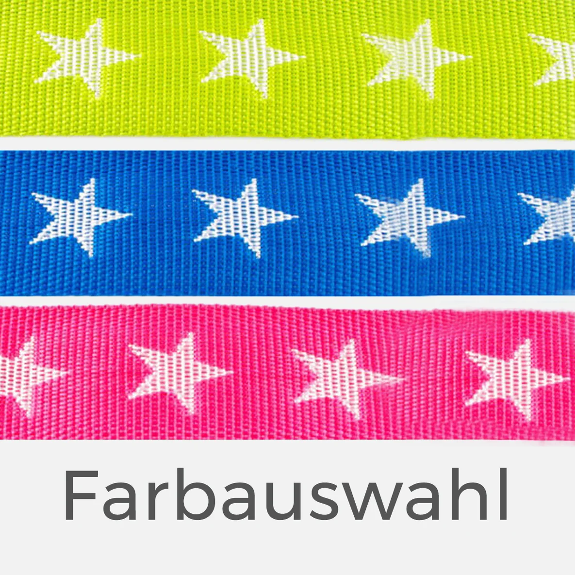 Gurtband Sterne, 40mm, Meterware