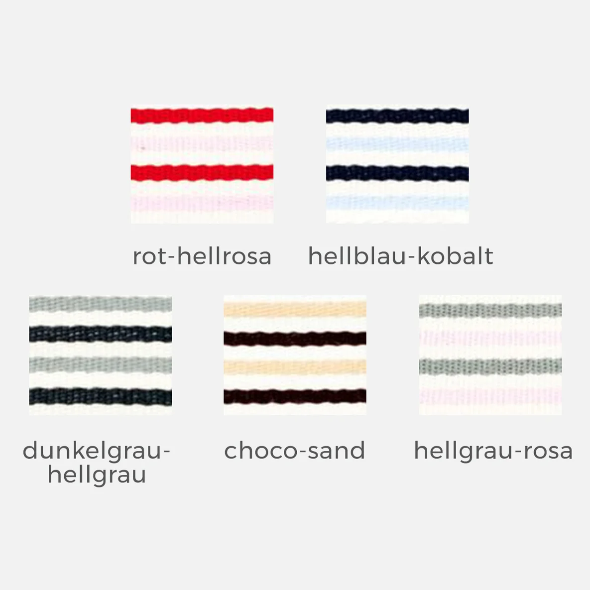 Gurtband Streifen, Zweifarbig, 40 mm, Meterware