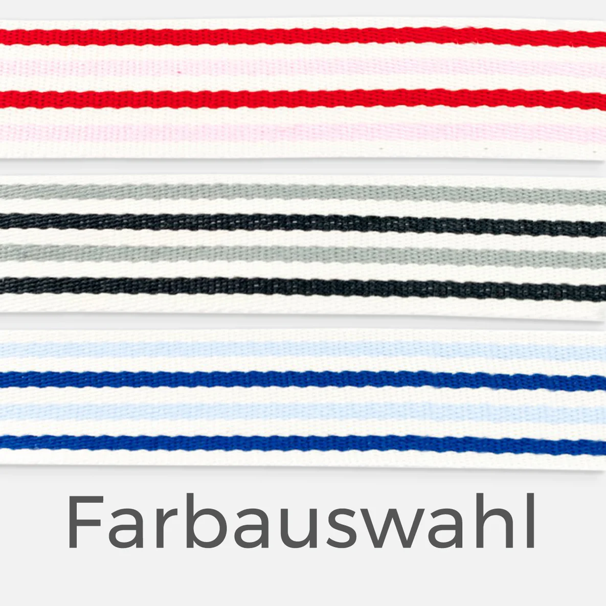 Gurtband Streifen, Zweifarbig, 40 mm, Meterware