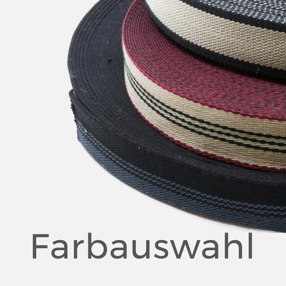 Gurtband 38 mm, Streifenmix, Meterware