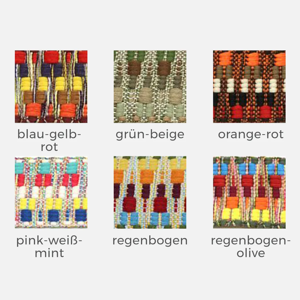 Gurtband 38 mm, Zickzack Multicolor, Farbauswahl