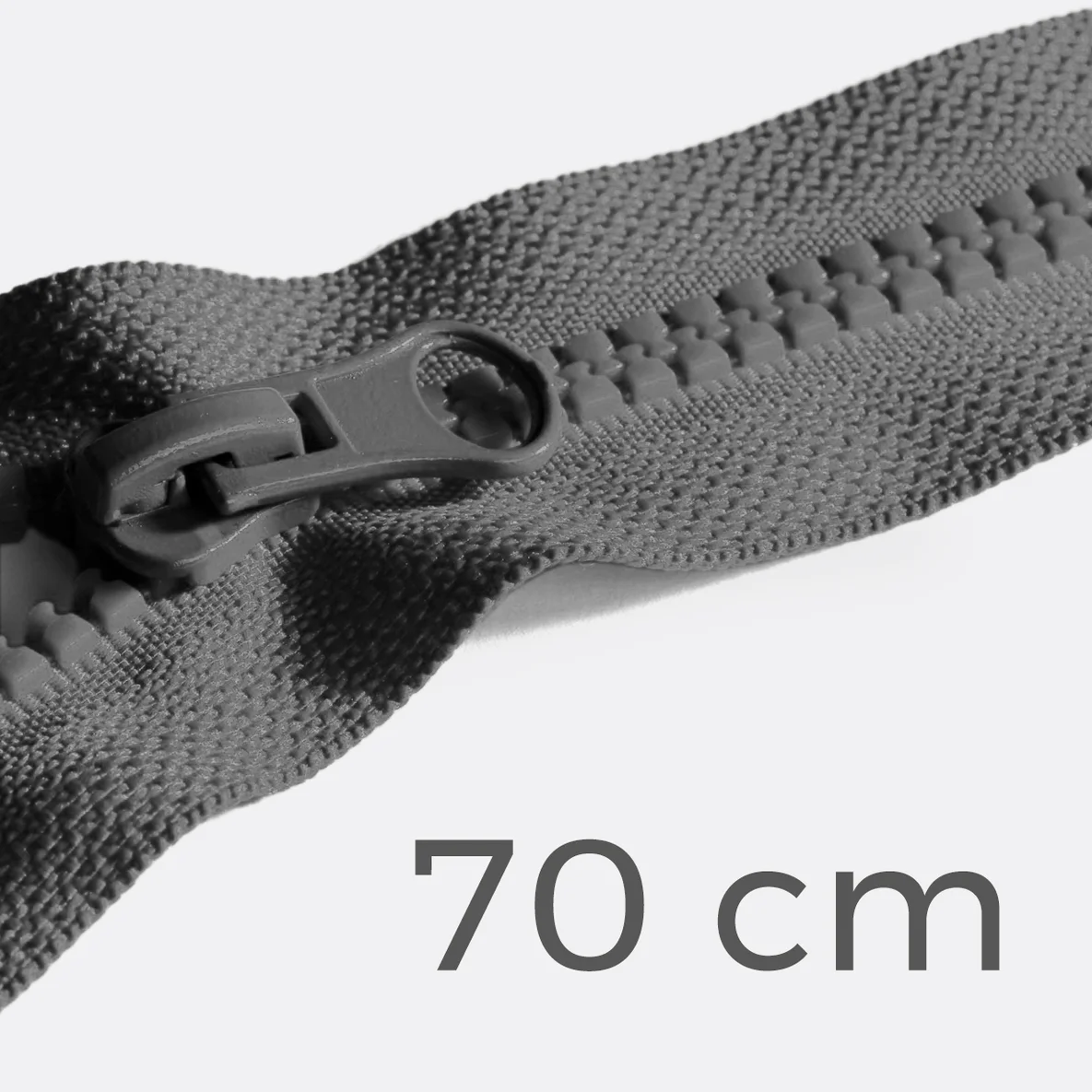 Reißverschluss teilbar 70cm Dunkelgrau D306