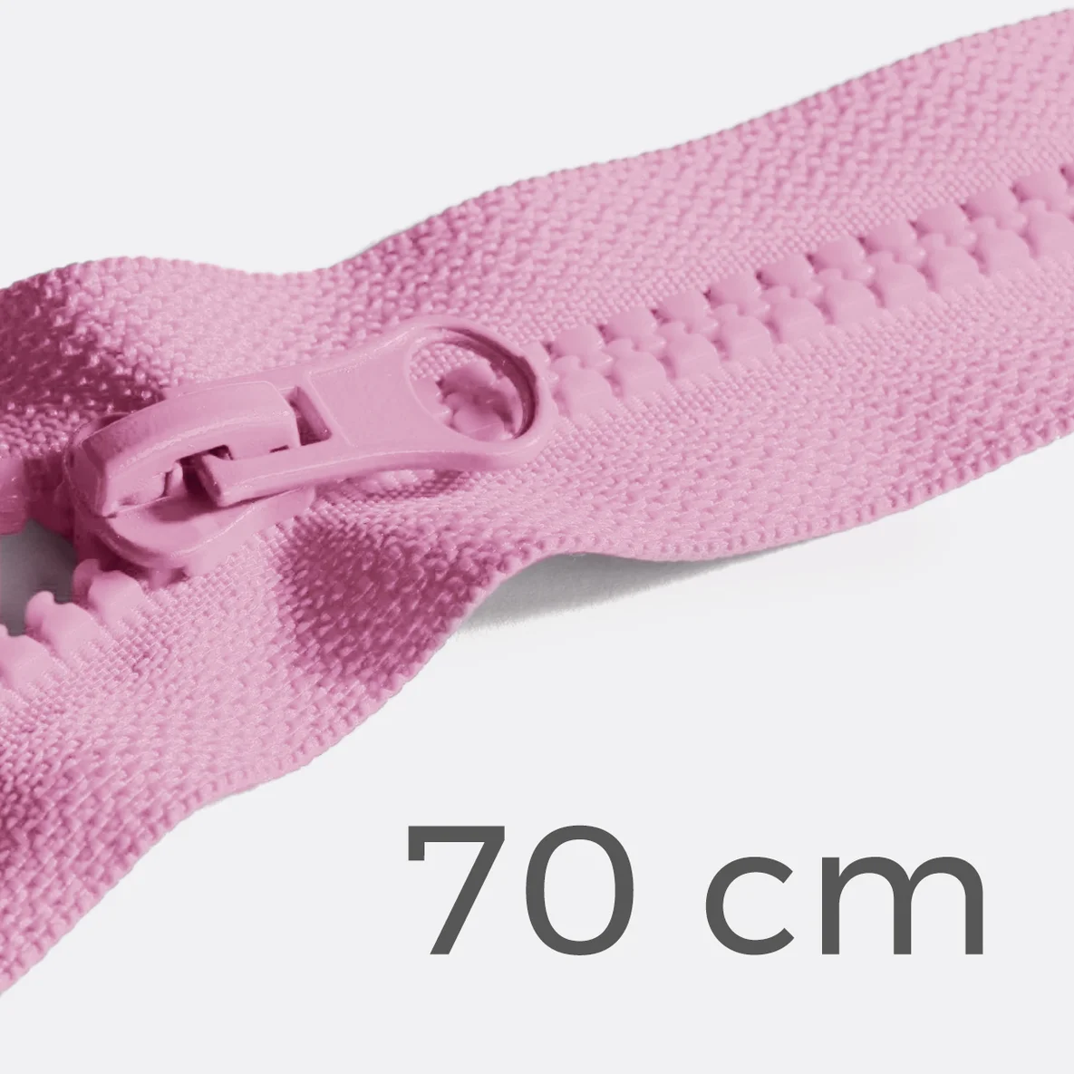 Reißverschluss teilbar 70cm kräftiges Rosa B57