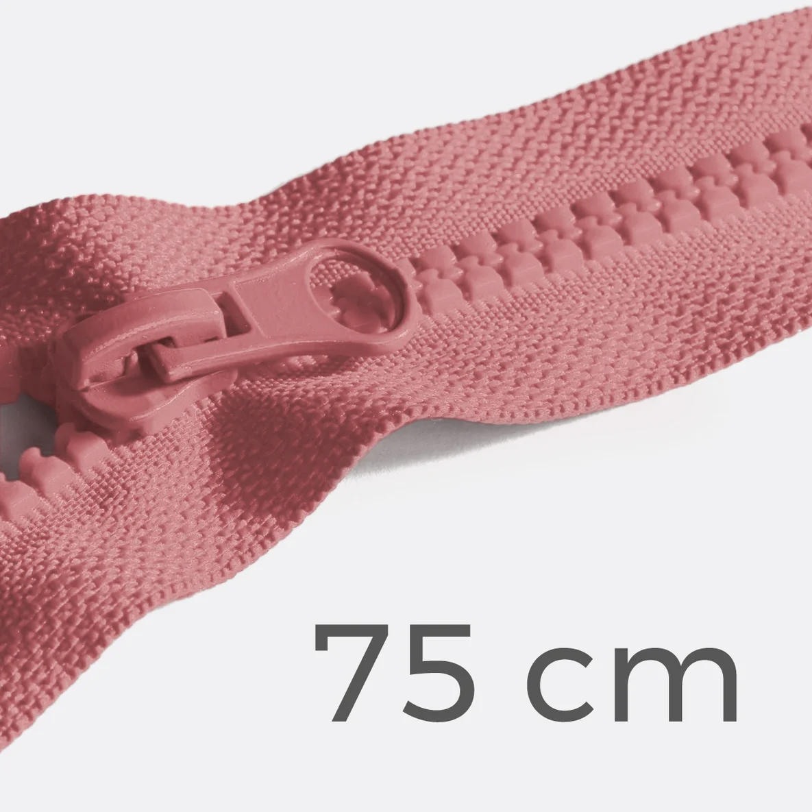 Reißverschluss teilbar 75cm Altrosa D213