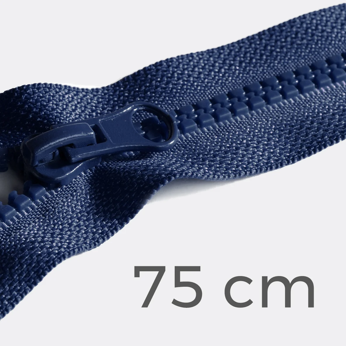 Reißverschluss teilbar 75cm Marine D40