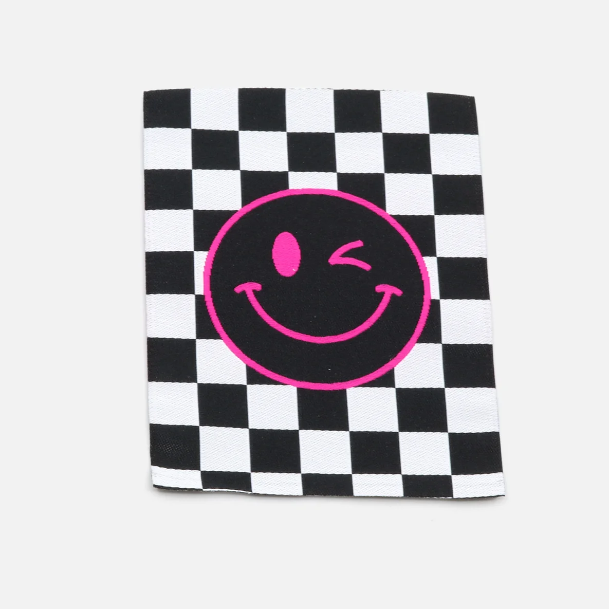 Webetikett "Checker Smiley" XL, 60x80mm, 1 Stück