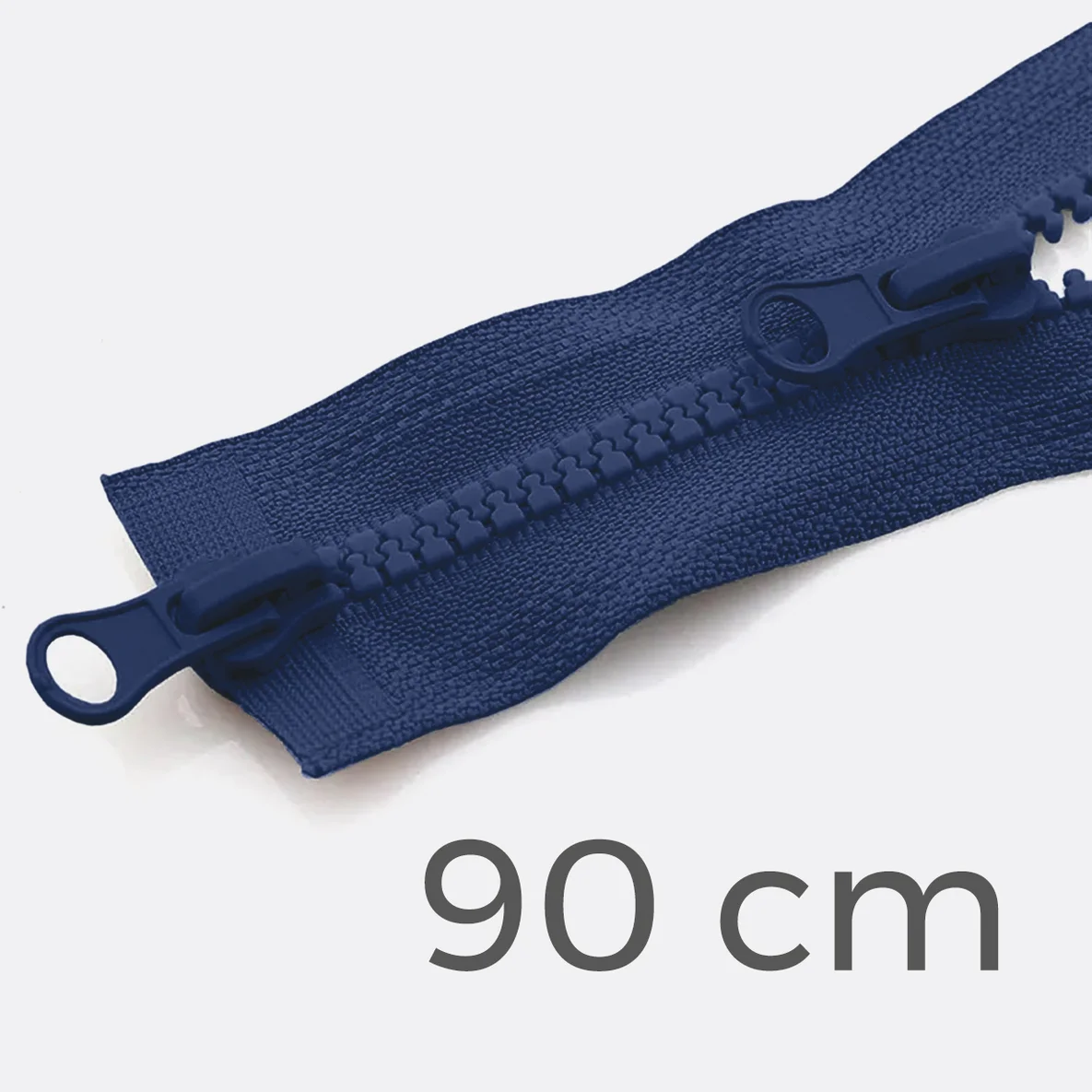 Zwei-Wege Reißverschluss 90cm Marine D40