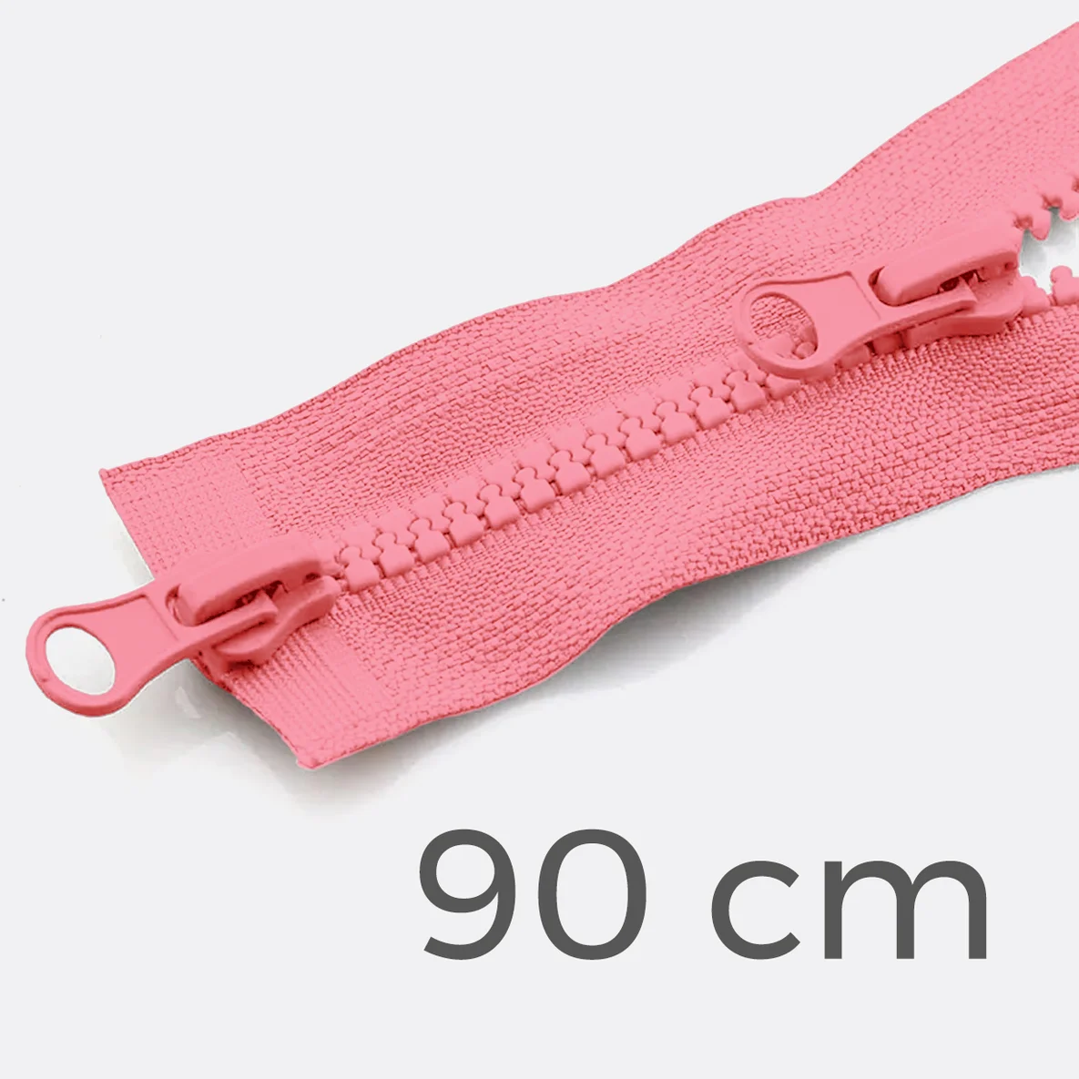 Zwei-Wege Reißverschluss 90cm Rosa D322