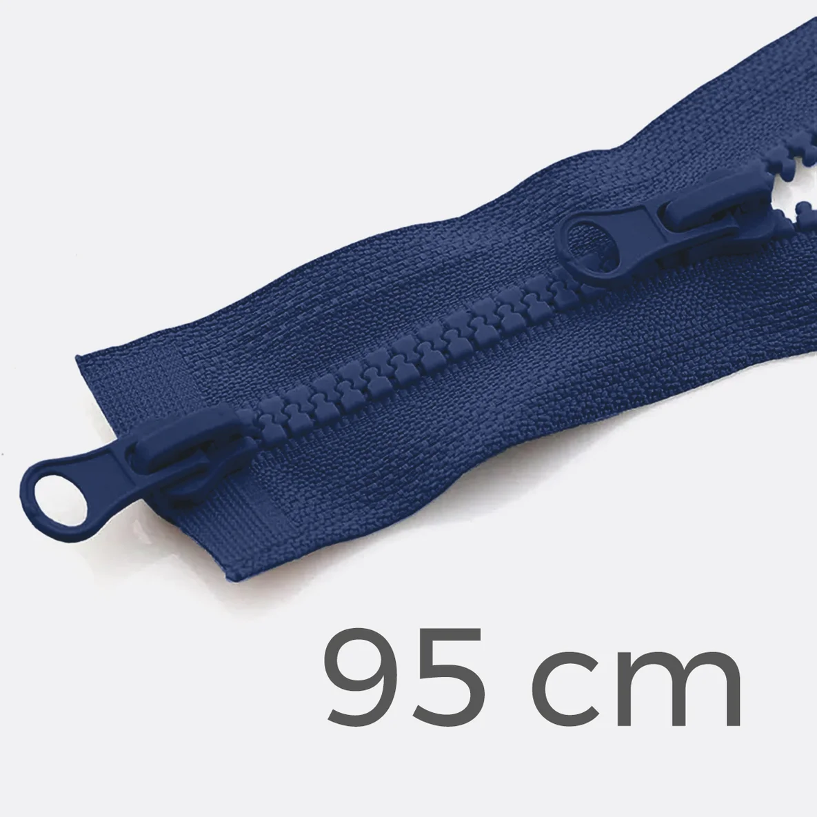 Zwei-Wege Reißverschluss 95cm Marine D40
