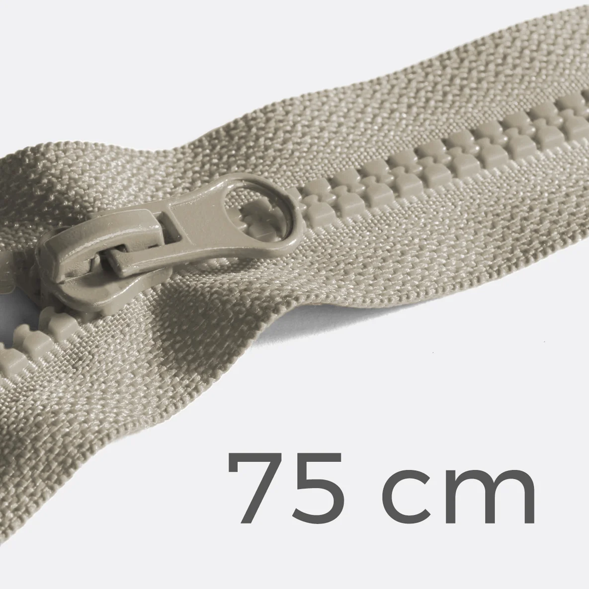 Reißverschluss teilbar 75cm Graubeige B23