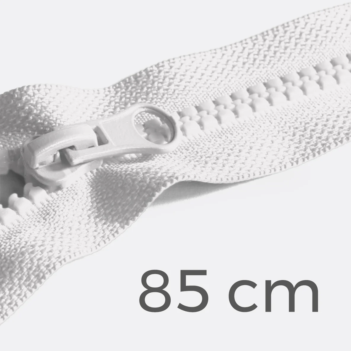 Reißverschluss teilbar 85cm Weiß B3