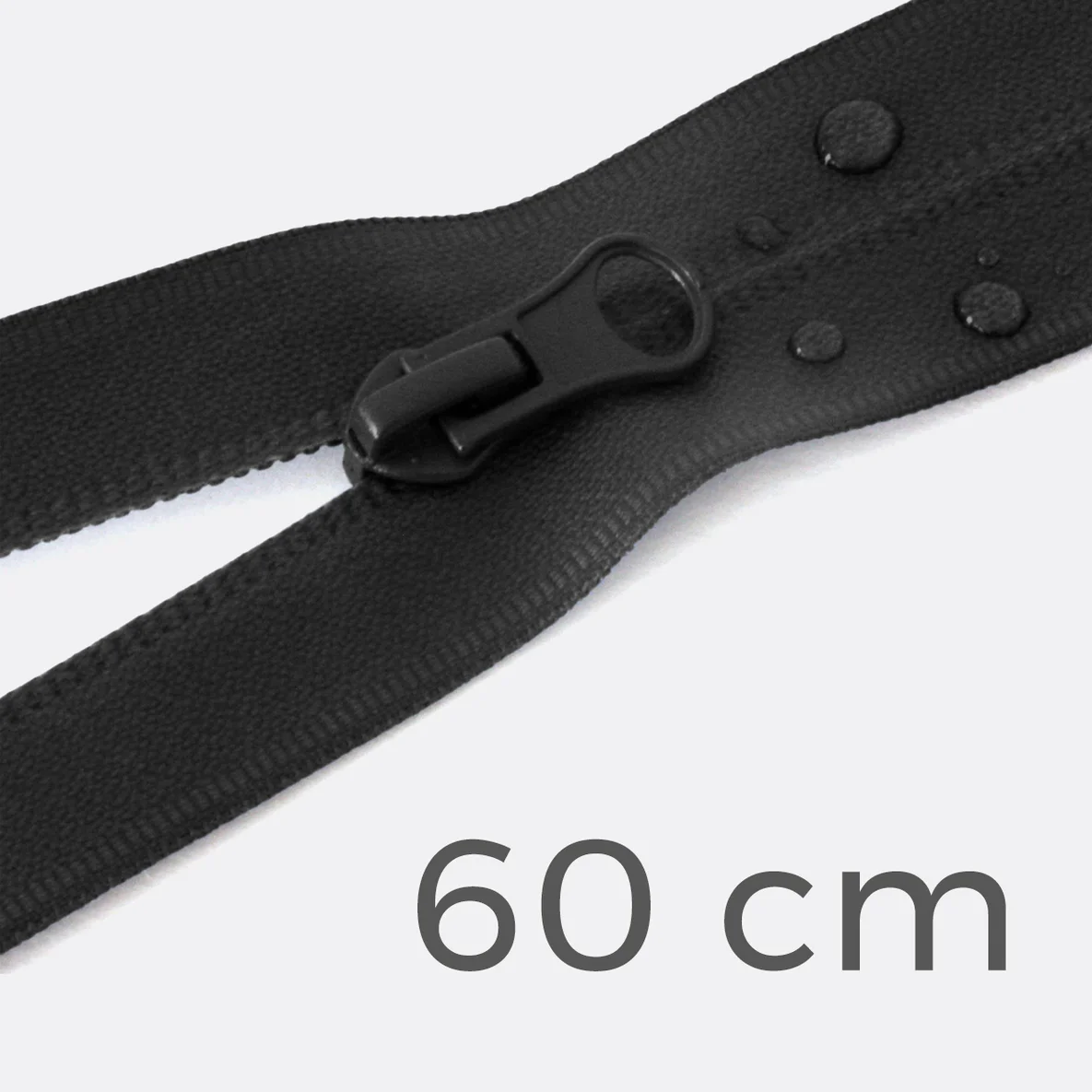 Reißverschluss teilbar wasserabweisend 60cm Schwarz B5