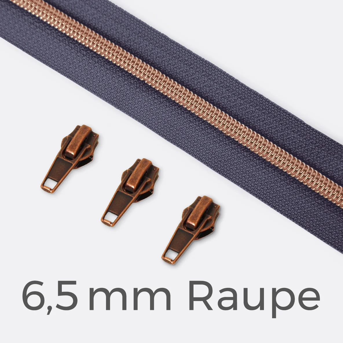 Reißverschluss Kupfer 6,5mm Lilac D319